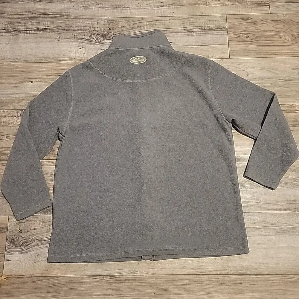 Drake Waterfowl Fleece‎ Youth 14 Gray 1/4 Zip Pullover